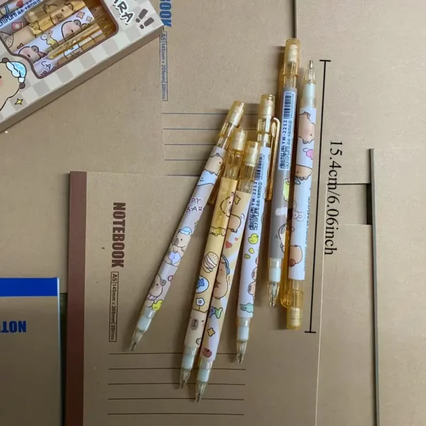 0463fb7e-6213-49ea-88e9-92b3ab10099d.webp 6pcs Capybara Mechanical Pencils with Built-In Erasers