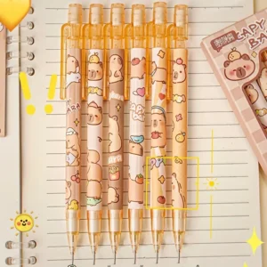 1352c947ed744f3ab0c7d82d2a844adb-goods.webp 6pcs Capybara Mechanical Pencils with Built-In Erasers