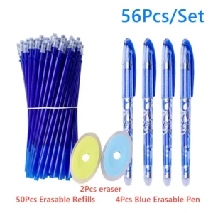 1689993130447-ca05d50876ab4ab7af6960d894ba21cc-goods.webp 1 Pack Erasable Gel Pen Set, Erasable Pens + Refills + Erasers 0.5mm Erasable Pen Office School Stationery
