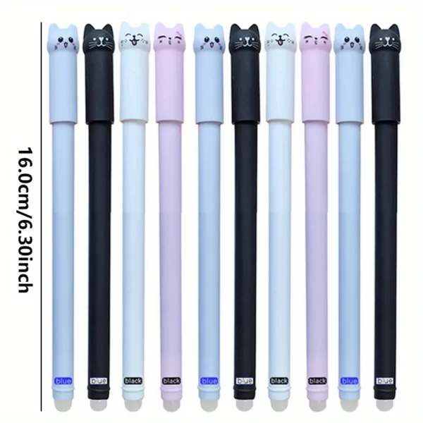 1722419382366-12be821093184462be48a8ee36d91e8e-goods.webp 24 Pack Cat Themed Erasable Gel Pens