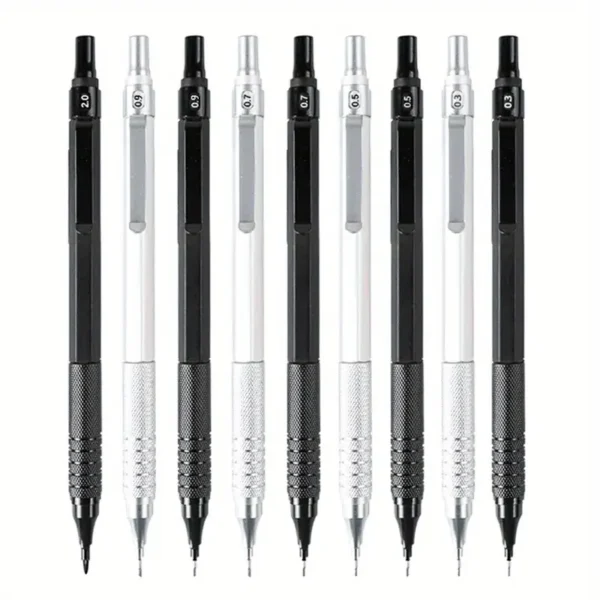 1727142812476-d0e1bb7790b248f1b7ca5757f15c7c9f-goods.webp 2 Pencils/set Low Center of Gravity Metal Mechanical Pencil Set