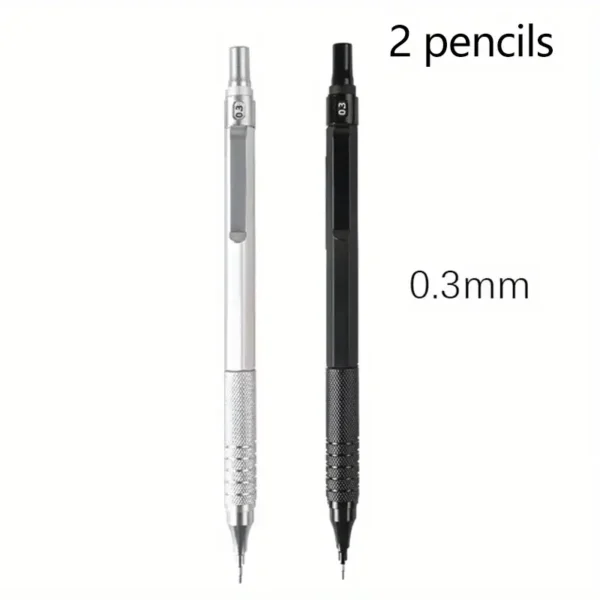 1727142818393-71447d7c59124f799c36afe233e316b2-goods.webp 2 Pencils/set Low Center of Gravity Metal Mechanical Pencil Set