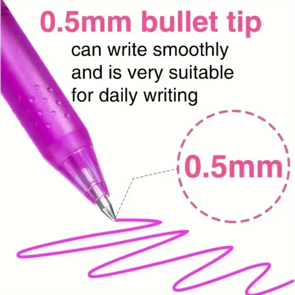 4ccb20db72f12f40b9932fe735c96041.webp 8pcs Colorful Erasable Gel Pens 0.5mm